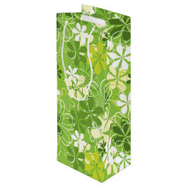 Illustratie kleurrijke kunst Natuur Floral Pattern Wijn Cadeautas