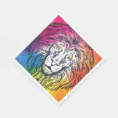 Illustratie kleurrijke lionkop servet (Hoek)