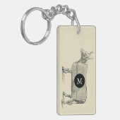  illustratie Koe B Monogram 2zijd K Sleutelhanger (Voorkant Links)