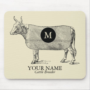 illustratie Koe Blanket Monogram Mousepad Muismat