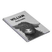 Illustratie Koe bovenland met naamborden Notitieboek (Rechterzijde)