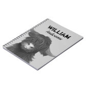 Illustratie Koe bovenland met naamborden Notitieboek (Linkerzijde)