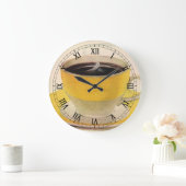  illustratie koffie in een Gele Cup Grote Klok (Huis)