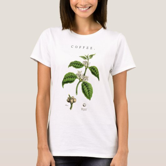 Illustratie  koffie-Plant T-shirt (Voorkant)