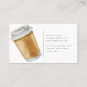 Illustratie koffiewinkel Visitekaartje Koffiebeker (Achterkant)