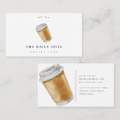 Illustratie koffiewinkel Visitekaartje Koffiebeker (Voorkant / Achterkant)
