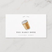 Illustratie koffiewinkel Visitekaartje Koffiebeker (Voorkant)