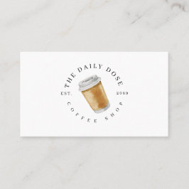 Illustratie koffiewinkel Visitekaartje Koffiebeker