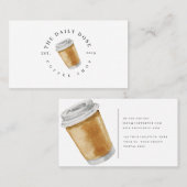 Illustratie koffiewinkel Visitekaartje Koffiebeker (Voorkant / Achterkant)