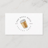 Illustratie koffiewinkel Visitekaartje Koffiebeker (Voorkant)