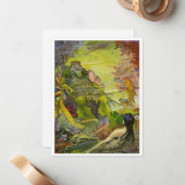 illustratie Koning van Zeemeerminnen Notitiekaartje (Voorkant / Achterkant in situ)