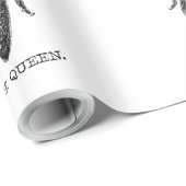 Illustratie koningin bij klassieke tekening cadeaupapier (Rol Hoek)