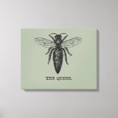 Illustratie koningin bij klassieke tekening canvas afdruk (Voorkant)