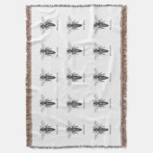 Illustratie koningin bij klassieke tekening deken (Voorkant Verticaal)