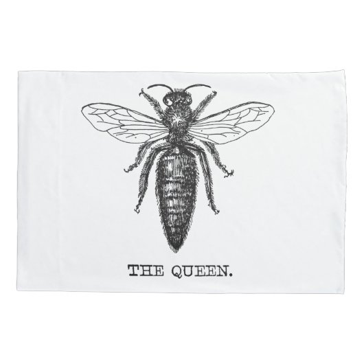 Illustratie koningin bij klassieke tekening kussensloop (Achterkant)