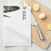 Illustratie koningin bij klassieke tekening theedoek (Quarter Fold)