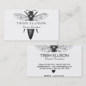 Illustratie koningin bij klassieke tekening visitekaartje (Voorkant / Achterkant)