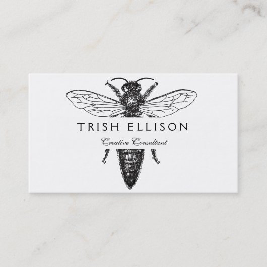 Illustratie koningin bij klassieke tekening visitekaartje (Voorkant)