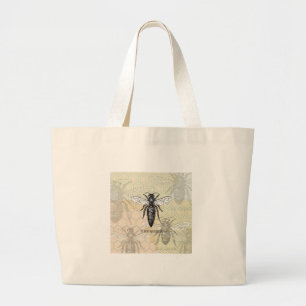 Illustratie koningin grote tote bag