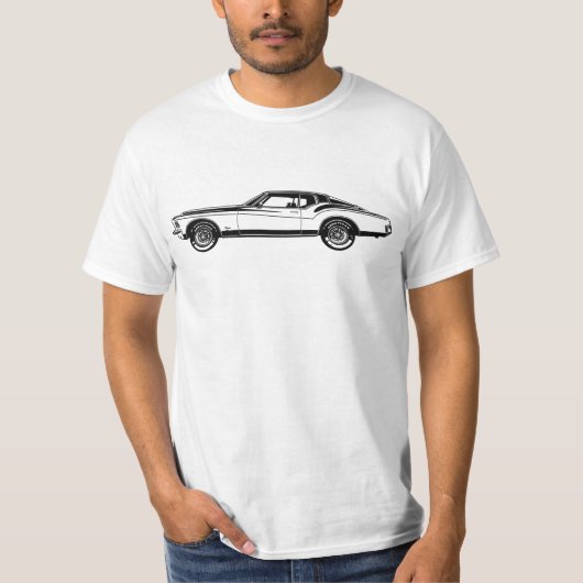 Illustratie kunst Buick Riviera GS 1971 zijde T-shirt (Voorkant)