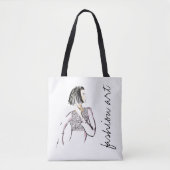 Illustratie kunst mode Kunst Afdrukken Kunst Afbee Tote Bag (Voorkant)
