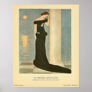  illustratie kunstdeco ~ La Belle Affligee Poster