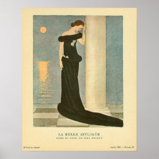  illustratie kunstdeco ~ La Belle Affligee Poster