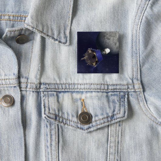 Illustratie kunstenaar vierkante button 5,1 cm (In situ)