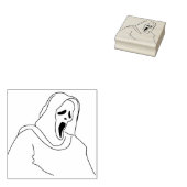 Illustratie kunststempel geest van de dood rubberstempel (Gestempeld)