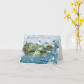 Illustratie kustlijn San Pedro verkennen Kaart (Gele Bloem)