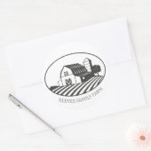 Illustratie label sticker voor boerderij in landel (Envelop)