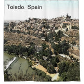Illustratie: Landschapskunst van Toledo, Spanje Douchegordijn (Voorkant)