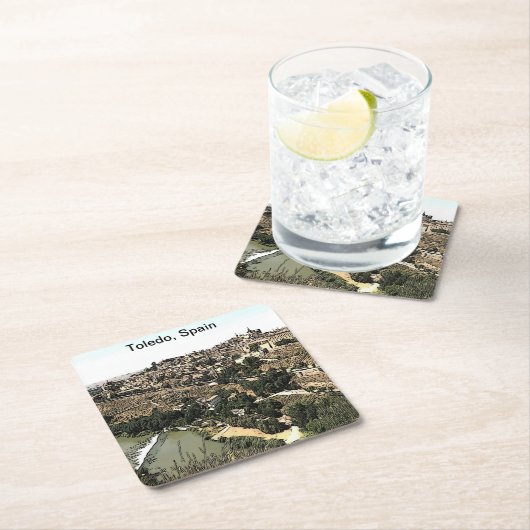 Illustratie: Landschapskunst van Toledo, Spanje Kartonnen Onderzetters (Insitu)