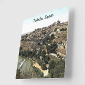 Illustratie: Landschapskunst van Toledo, Spanje Vierkante Klok (Hoek)