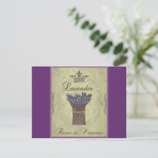 Illustratie lavender nr. 2 briefkaart (Staand voorkant)