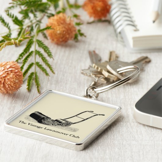  ILLUSTRATIE Lawn Mower Custom Sleutelhanger (Zijkant)