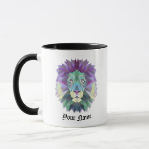 Illustratie LION voor aanpassing van veelhoekige i Mok