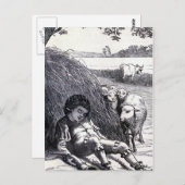  illustratie "Little Boy Blue" Briefkaart (Voorkant / Achterkant)