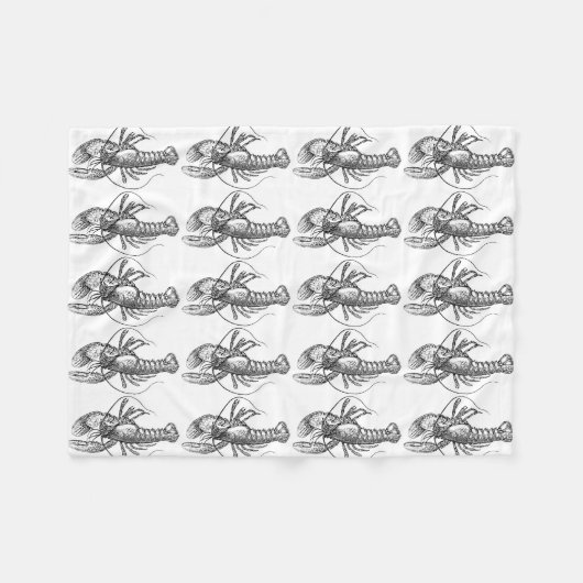  illustratie Lobster Fleece Deken (Voorkant (Horizontaal))