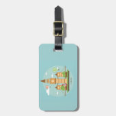 Illustratie Londen City Bagagelabel (Voorkant verticaal)