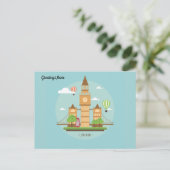 Illustratie Londen City Briefkaart (Staand voorkant)