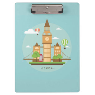 Illustratie Londen City Klembord