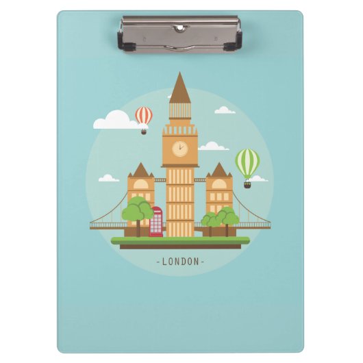 Illustratie Londen City Klembord (Voorkant)