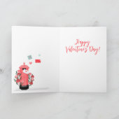 Illustratie London City Street Mailbox Valentijn Feestdagen Kaart (Binnen)