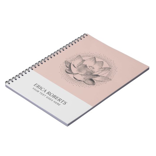 illustratie Lotus Flower Blush Pink Notitieboek (Linkerzijde)