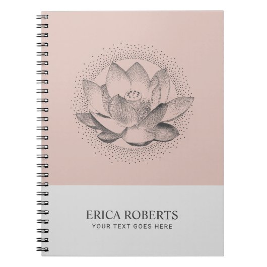  illustratie Lotus Flower Blush Pink Notitieboek (Voorkant)