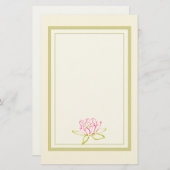 Illustratie Lotus Flower/Water Lily Briefpapier (Voorkant / Achterkant)