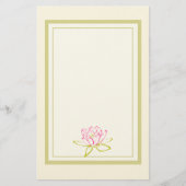 Illustratie Lotus Flower/Water Lily Briefpapier (Voorkant)