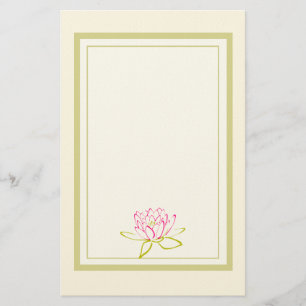 Illustratie Lotus Flower/Water Lily Briefpapier