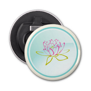Illustratie Lotus Flower/Water Lily Button Flesopener